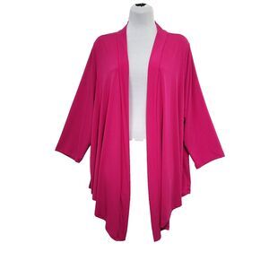 High Low Kimono Open Cardigan Torrid 2 (18/20) Fuschia Pink NWT stretch colorful